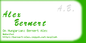 alex bernert business card